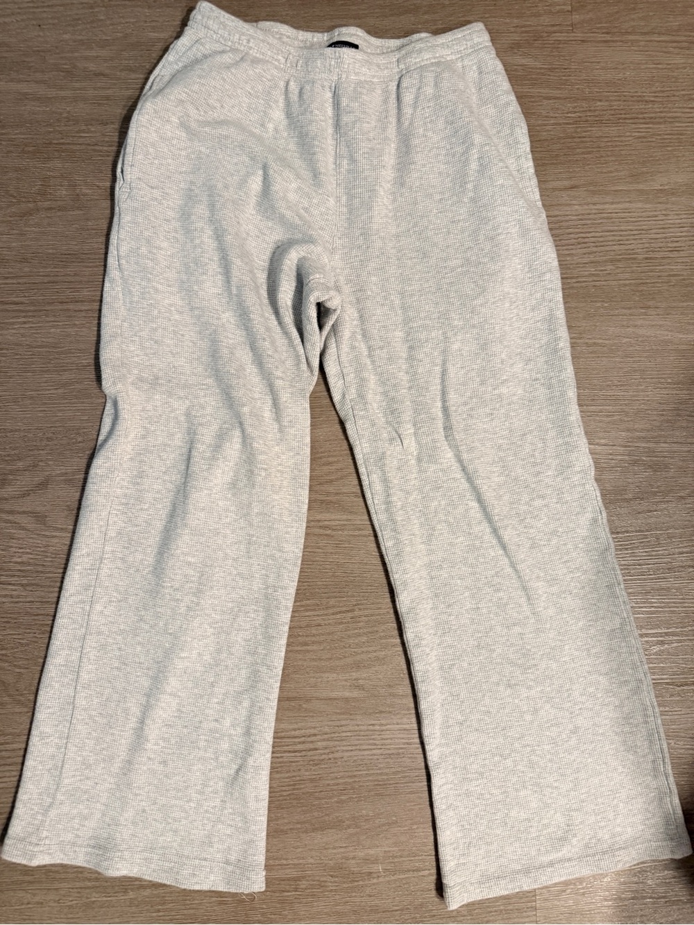 Brandy Melville Cream Waffle-Knit Lounge Pants